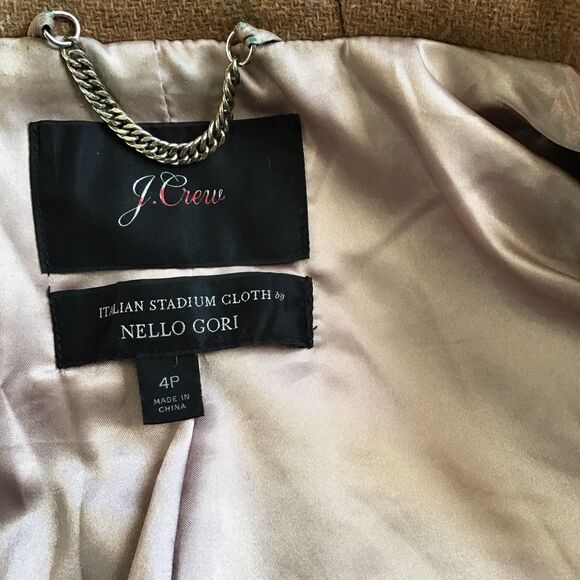 J. Crew Tan Pea Coat with Fur Hood - Picture 9 of 9